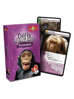 Bioviva Défis Nature- Primates -French Card Game New Sealed Ages 7+